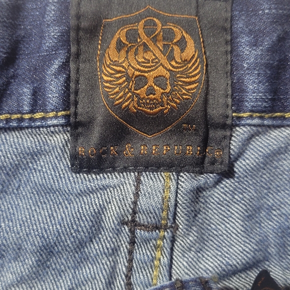 Rock & Republic Men's Dark Blue Straight Jeans - Picture 5 of 5